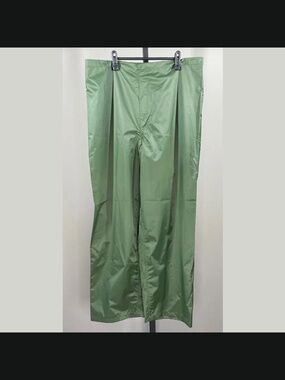 NEW Blauer Rain Pants Mens Large green nylon outdoor work wear vintage deadstock